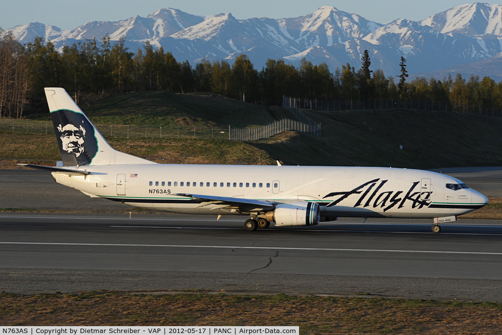 N763AS, 1992 Boeing 737-4Q8 C/N 25100, Alaska Airlines Boeing 737-400