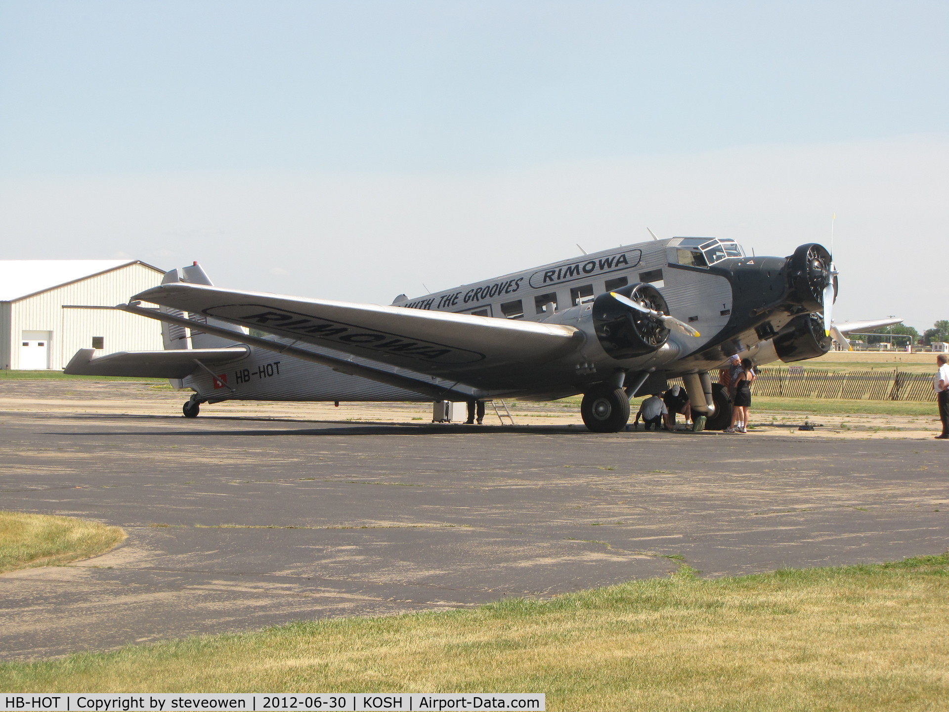 HB-HOT, 1939 Junkers Ju-52/3m g4e C/N 6595, @Weeks Hangar Oshkosh WI