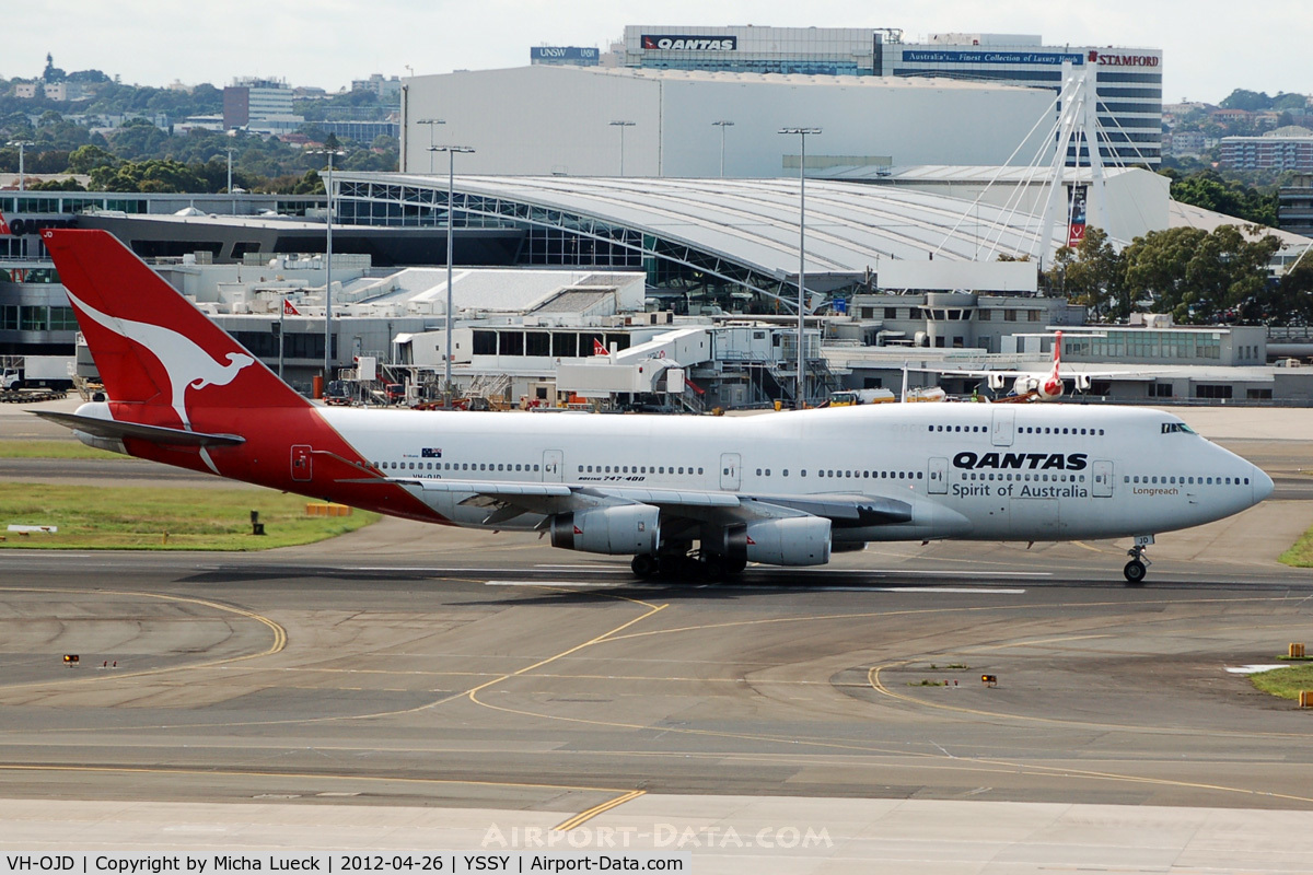 VH-OJD, 1989 Boeing 747-438 C/N 24481, At Sydney