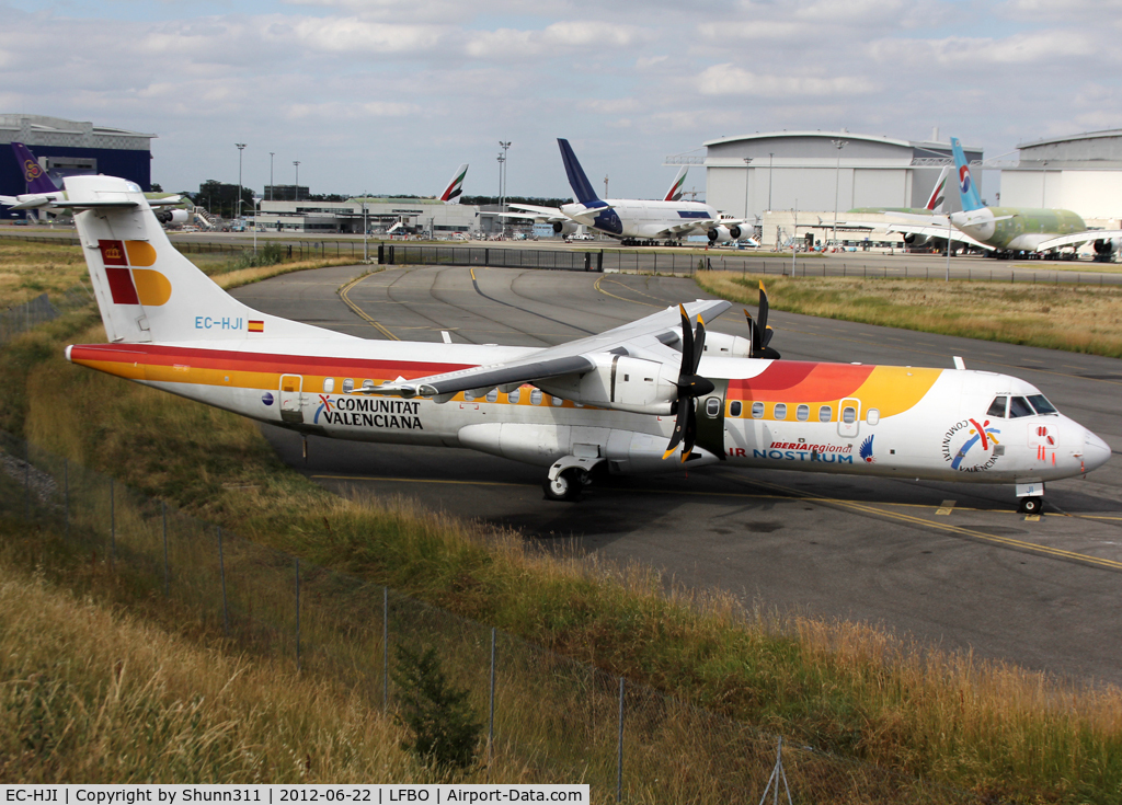 EC-HJI, 1998 ATR 72-212A C/N 562, Returned to lessor and stored at Latecoere Aeroservices facility for maintenance...