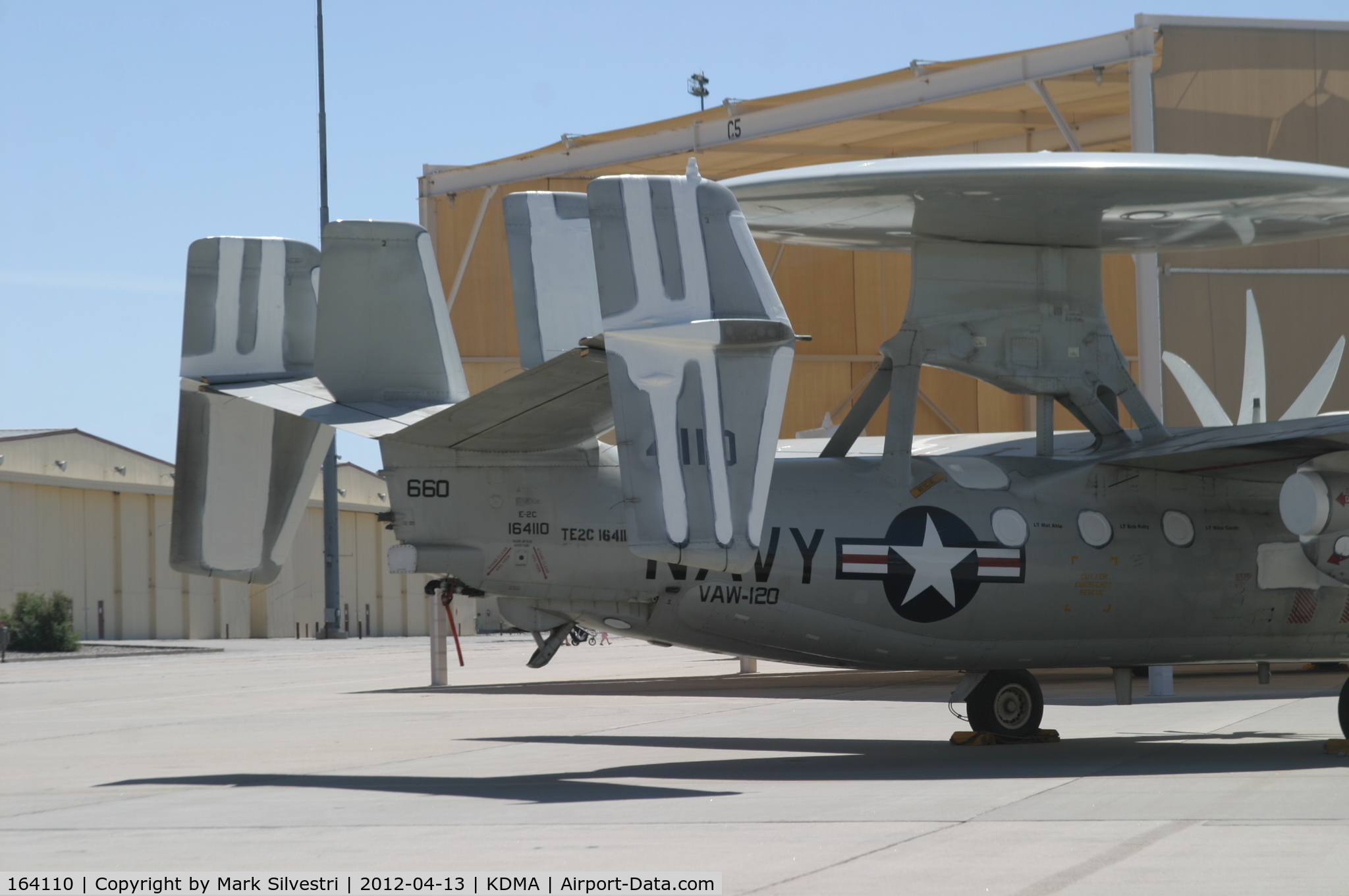 164110, Grumman E-2C Hawkeye Group 2 C/N A142, Davis Monthan Airshow Practice Day