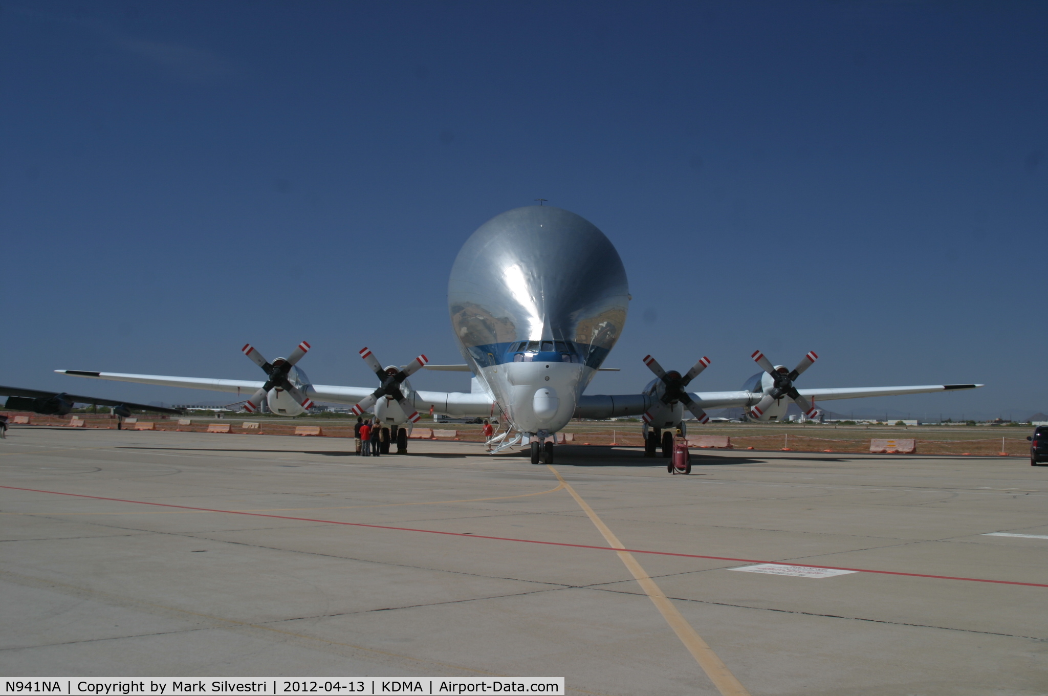N941NA, Aero Spacelines 377SGT-F Super Guppy Turbine C/N 0004, Davis Monthan Airshow Practice Day