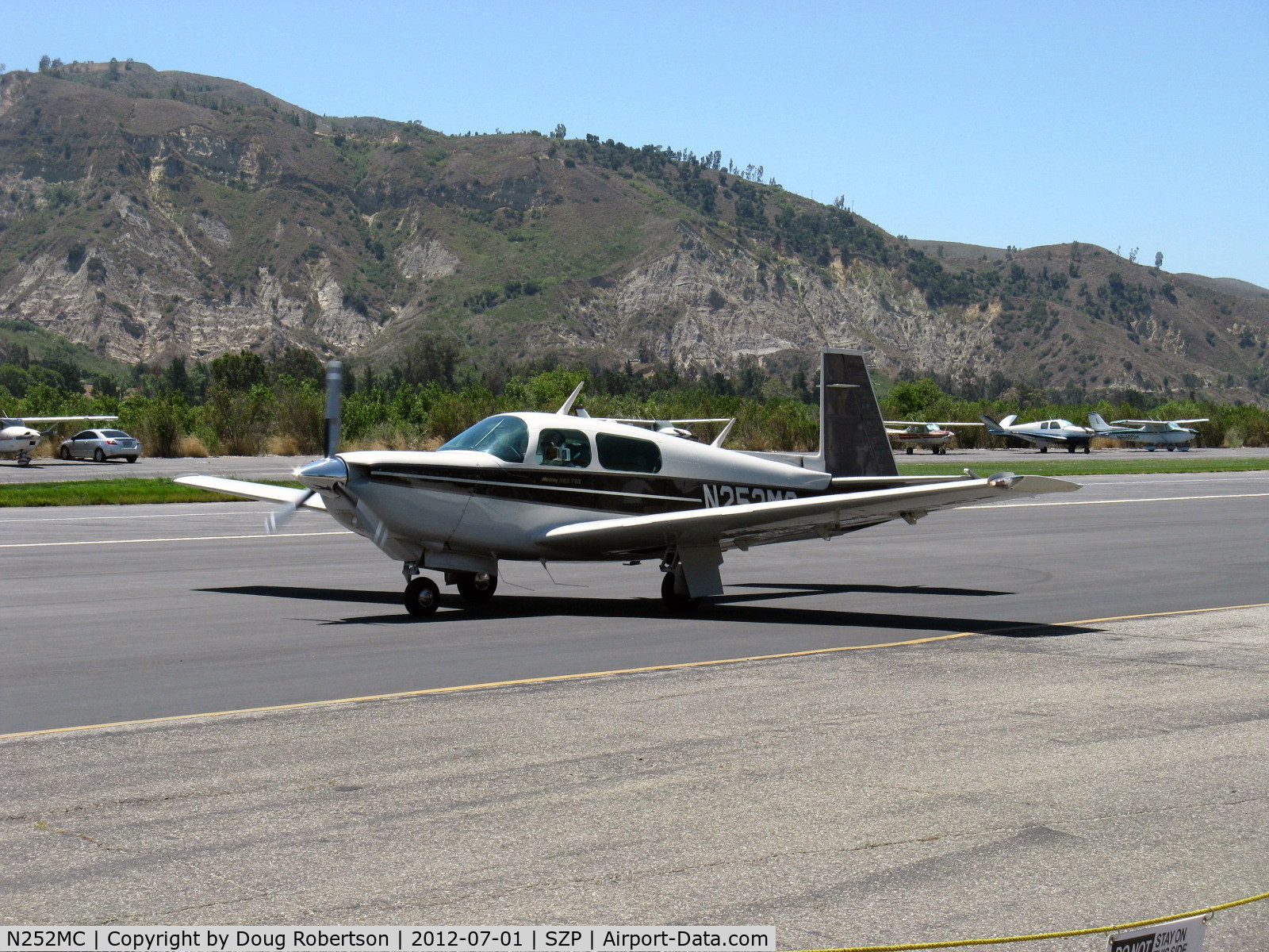 N252MC, 1986 Mooney M20K C/N 25-1023, 1986 Mooney M20K 252. Continental TSIO-360-MB(1) 210 Hp inter-cooled turbocharger with Garrett variable wastegate, 28 V. electrics, 67 were built as 1986 models, taxi to 22