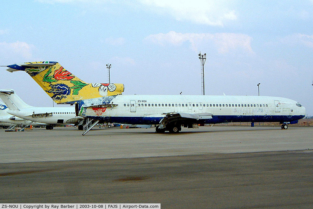 ZS-NOU, 1975 Boeing 727-230 C/N 21113, Boeing 727-230 [21113] (Safair) Johannesburg Int/Jan Smuts~ZS 09/10/2003. Seen here now broken up.