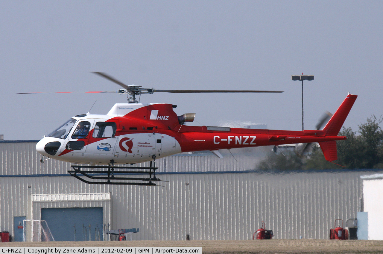 C-FNZZ, 2011 Eurocopter AS-350B-3E Ecureuil Ecureuil C/N 7263, At Grand Prairie Municipal