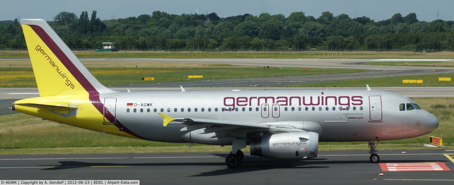 D-AGWK, 2008 Airbus A319-132 C/N 3500, Germanwings, seen here at Düsseldorf Int´l (EDDL)