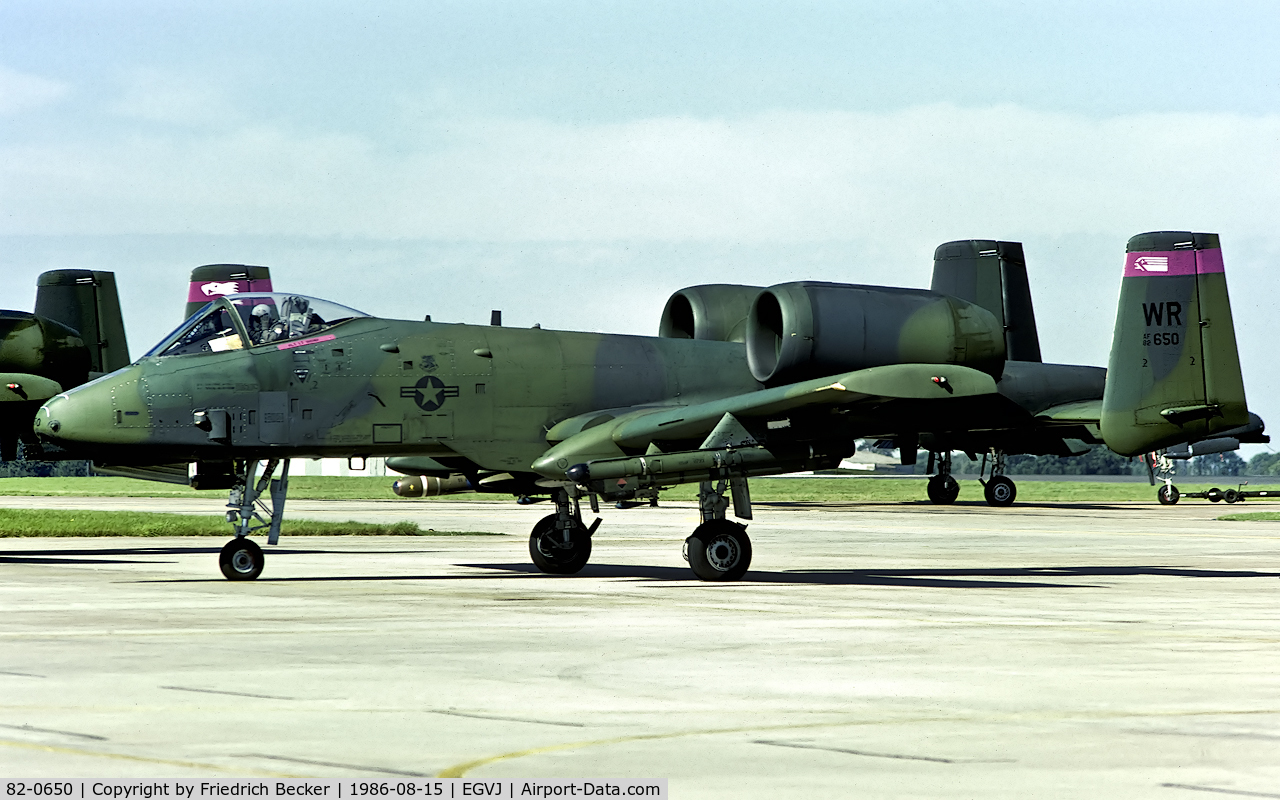 82-0650, 1980 Fairchild Republic A-10A Thunderbolt II C/N A10-0698, last chance inspection at RAF Bentwaters