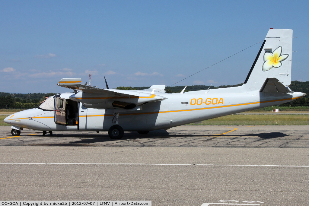 OO-GOA, 1974 Rockwell 690A Turbo Commander Turbo Commander C/N 11173, Parked after short flight