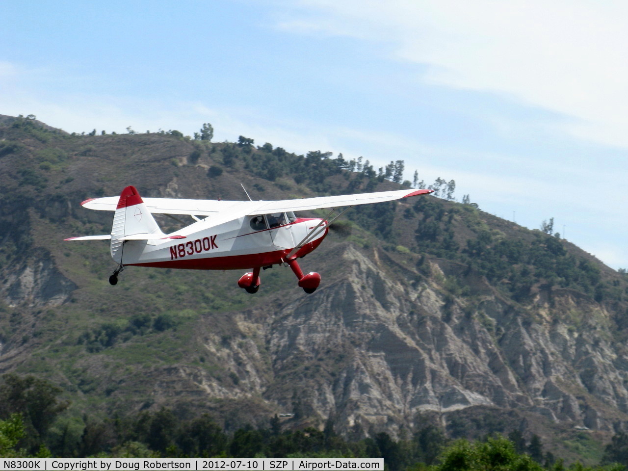 N8300K, Stinson 108-1 Voyager C/N 108-1300, Stinson 108-1 VOYAGER, Franklin 6A150-B3 150 Hp, takeoff climb Rwy 22