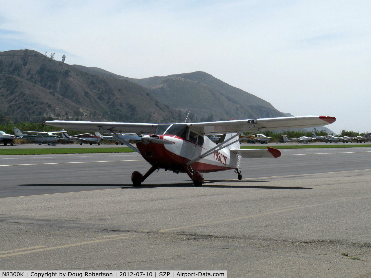N8300K, Stinson 108-1 Voyager C/N 108-1300, Stinson 108-1 VOYAGER, Franklin 6A150-B3 150 Hp, taxi to 22 after landing
