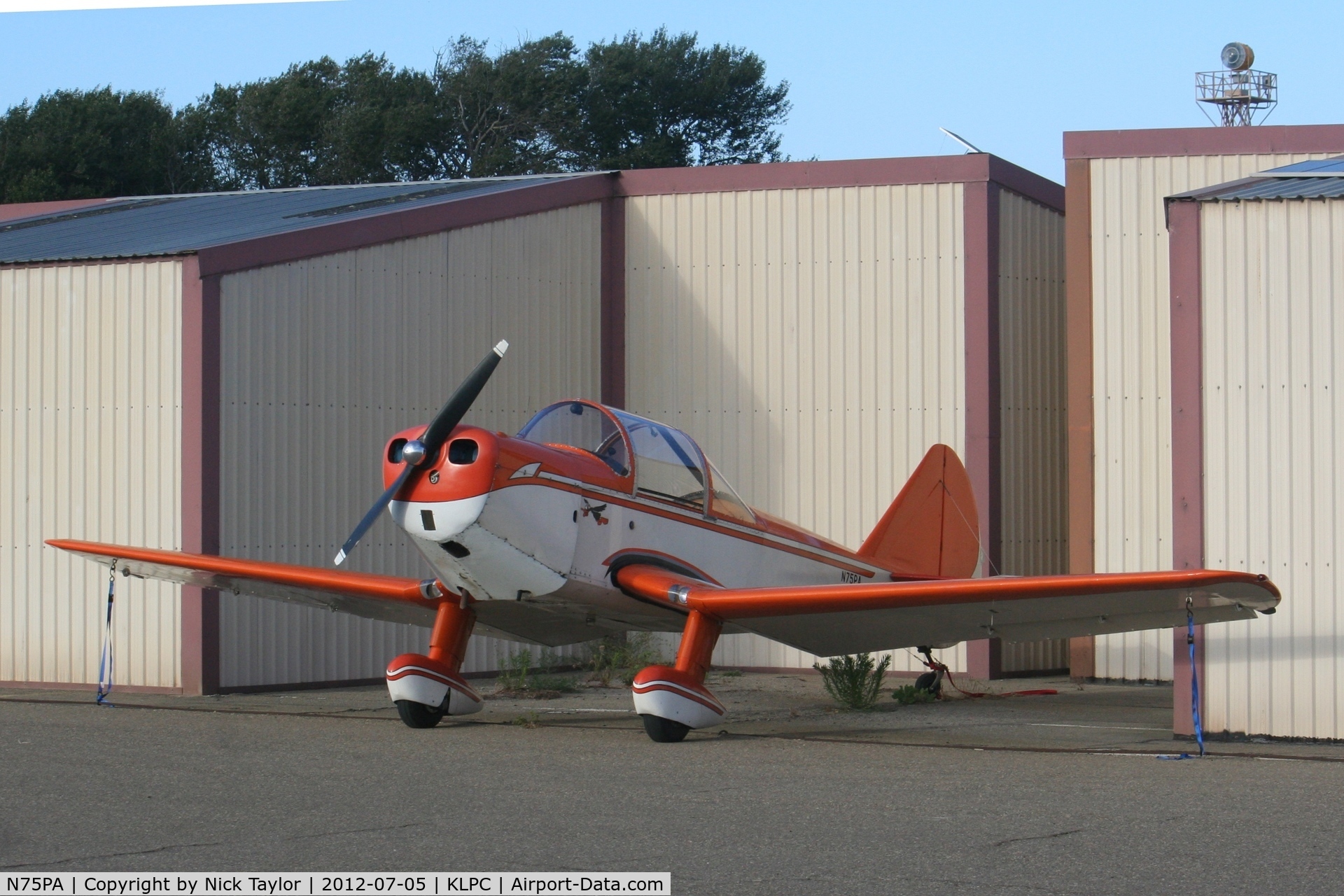 N75PA, 1975 Bowers Model 4 C/N 4-1, Parked at Lompoc