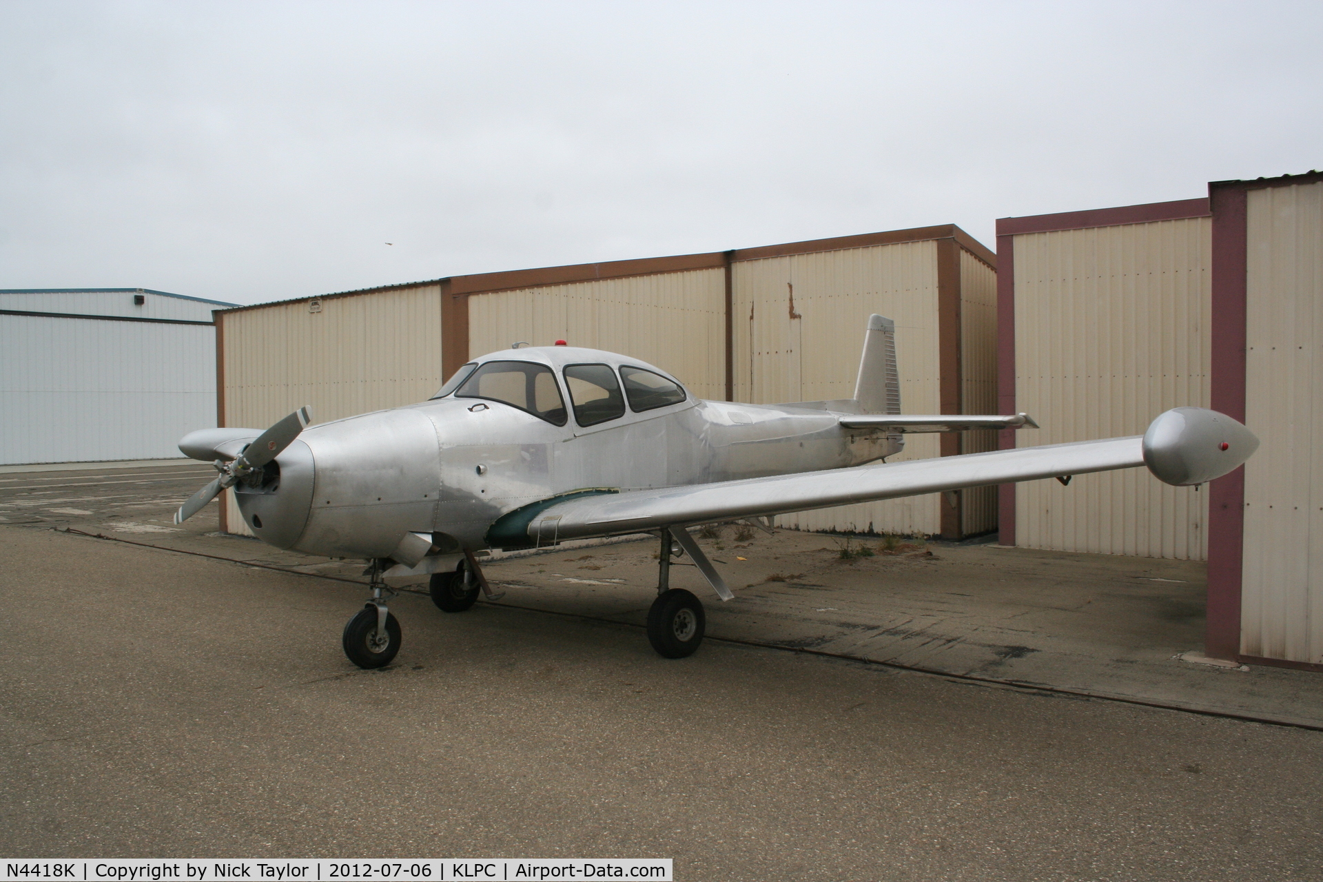 N4418K, 1948 Ryan Navion A C/N NAV-4-1418, Parked at Lompoc