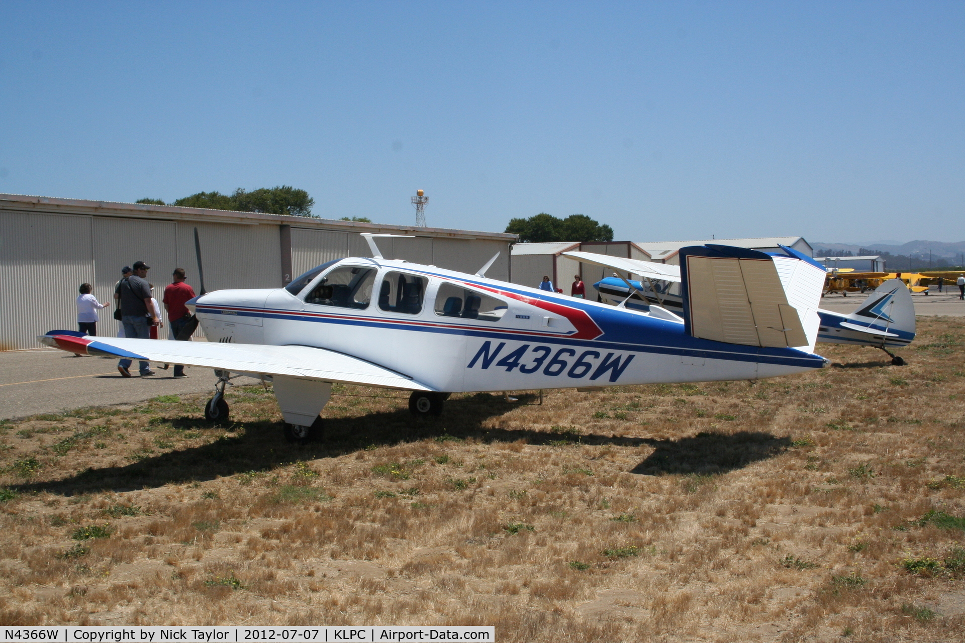 N4366W, 1974 Beech V35B Bonanza C/N D-9620, Lompoc Piper Cub fly in 2012