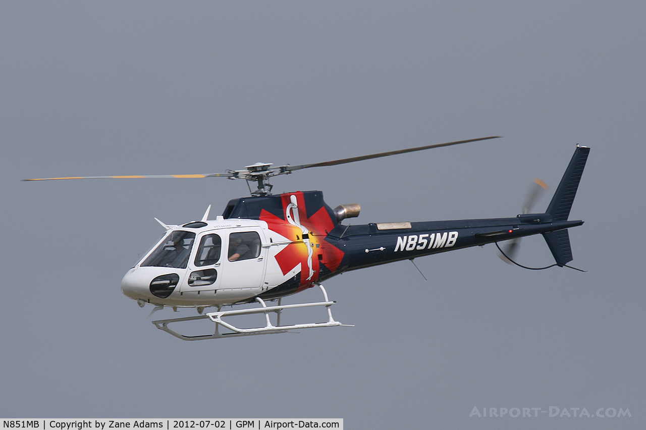 N851MB, 2011 Eurocopter AS-350B-3 Ecureuil Ecureuil C/N 7236, At Grand Prairie Municipal