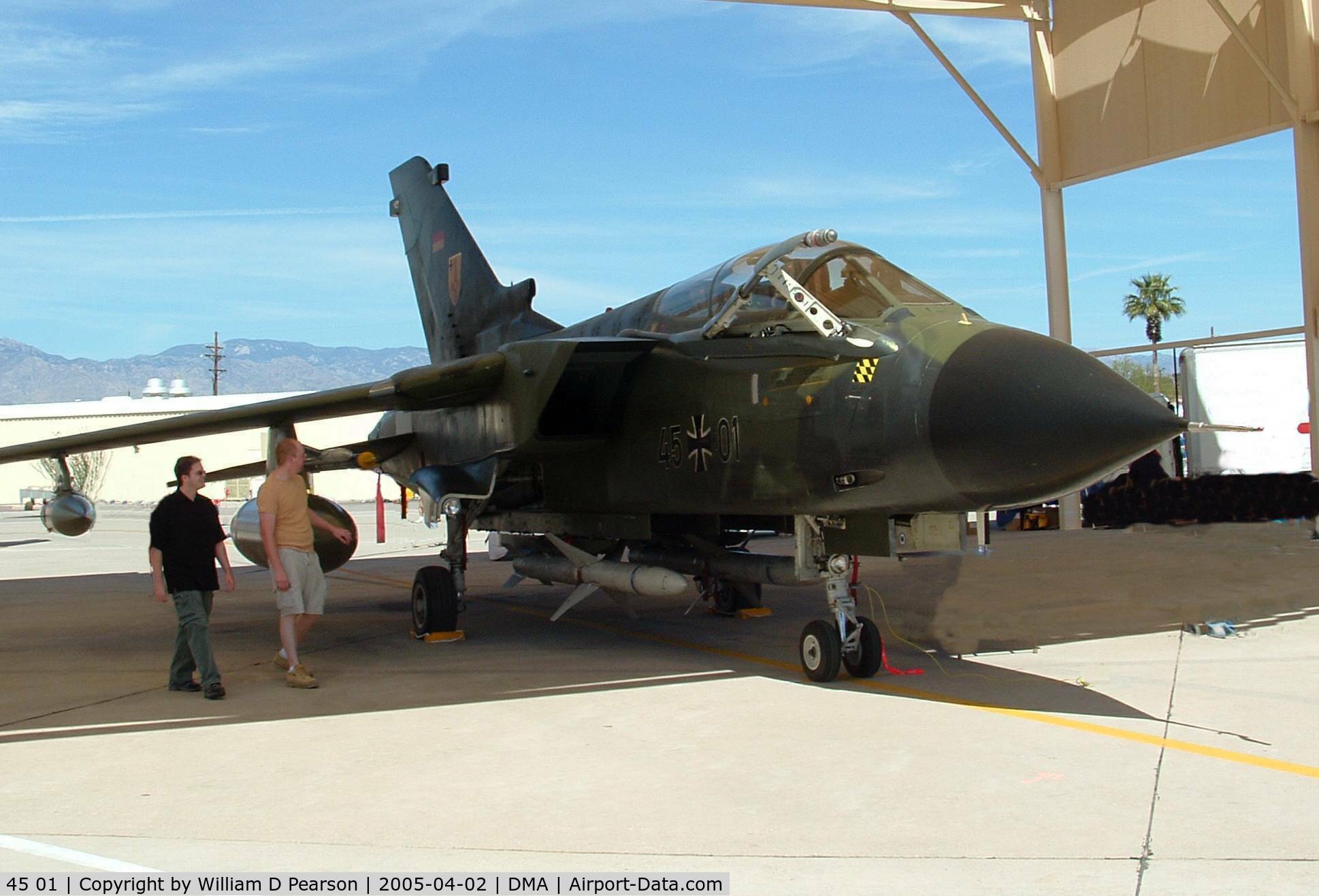 45 01, Panavia Tornado IDS C/N 506/GS154/4201, On display at the 2005 Davis Monthan AFB Tucson, AZ