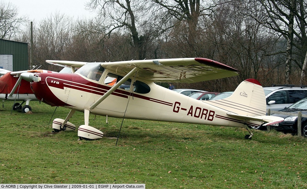 G-AORB, 1952 Cessna 170B C/N 20767, Ex: N2615D > OO-SIZ > G-AORB > D-EORB(2) - Originally owned to and a trustee of, Tiger Zlin Group in February 1984 and currently with and a trustee of, Hawley Farm Group since November 1989. To D-EORB(2) February 2012.                                     