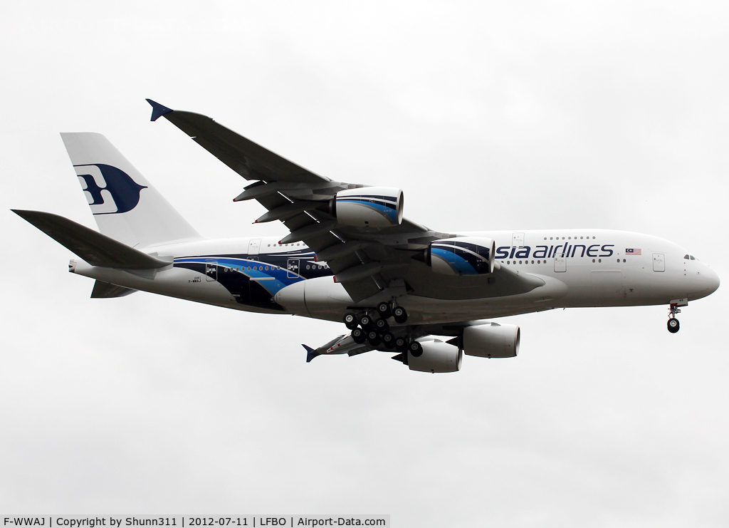 F-WWAJ, 2012 Airbus A380-841 C/N 081, C/n 0081 - To be 9M-MNB - Now in complete c/s