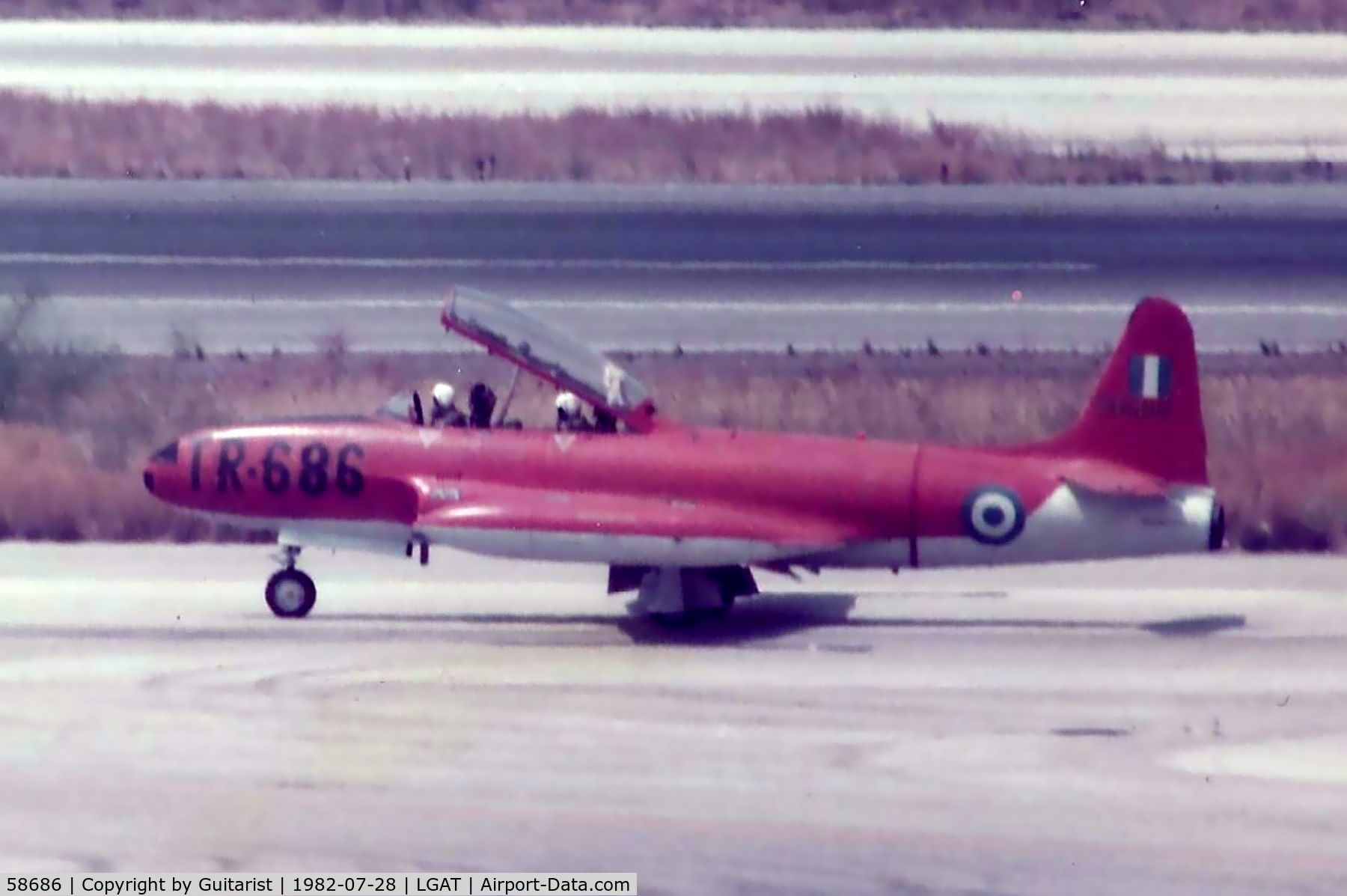 58686, 1958 Lockheed T-33A Shooting Star C/N 580-1655, TR-686 Greek Air Force T33 going out on a training mission