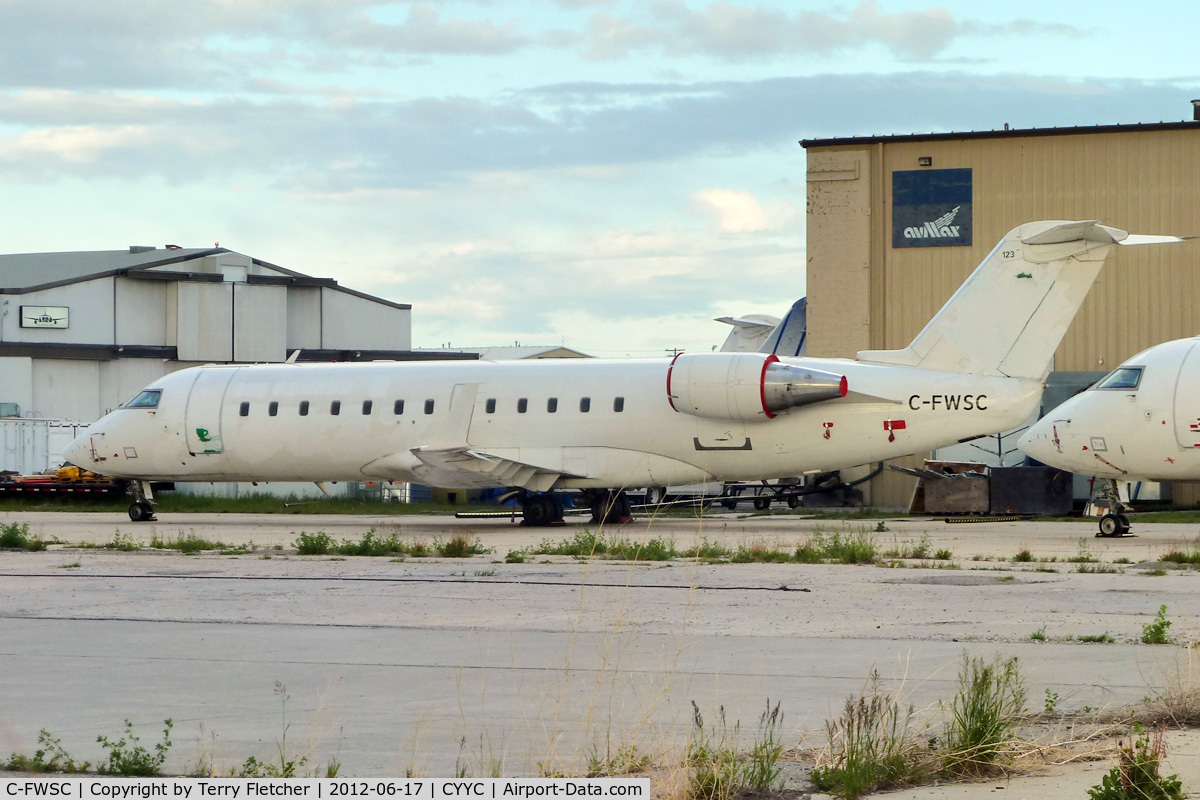 C-FWSC, 1996 Canadair CRJ-100ER (CL-600-2B19) C/N 7120, at Calgary - stored ?