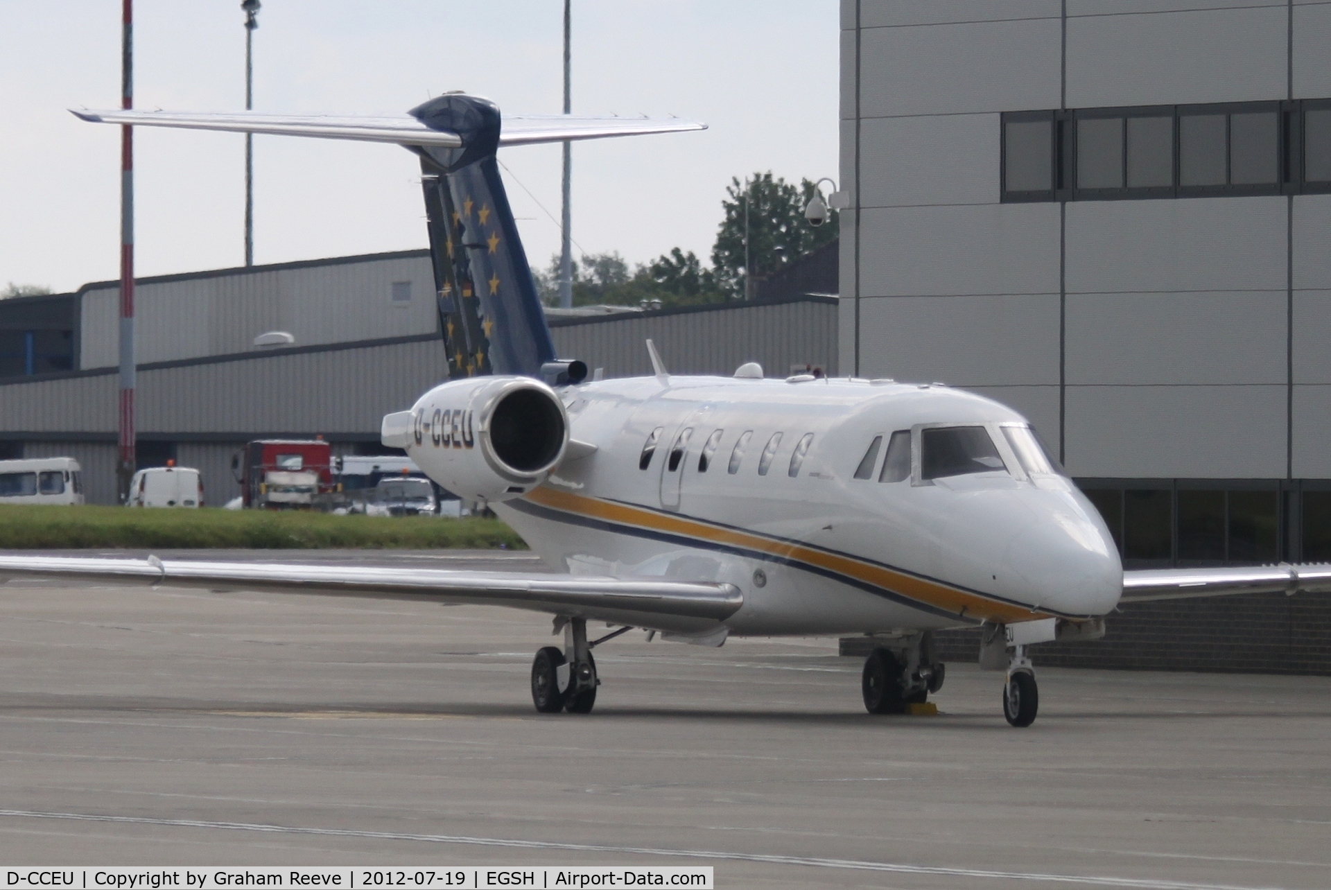 D-CCEU, 1990 Cessna 650 Citation III C/N 650-0190, Parked at Norwich.