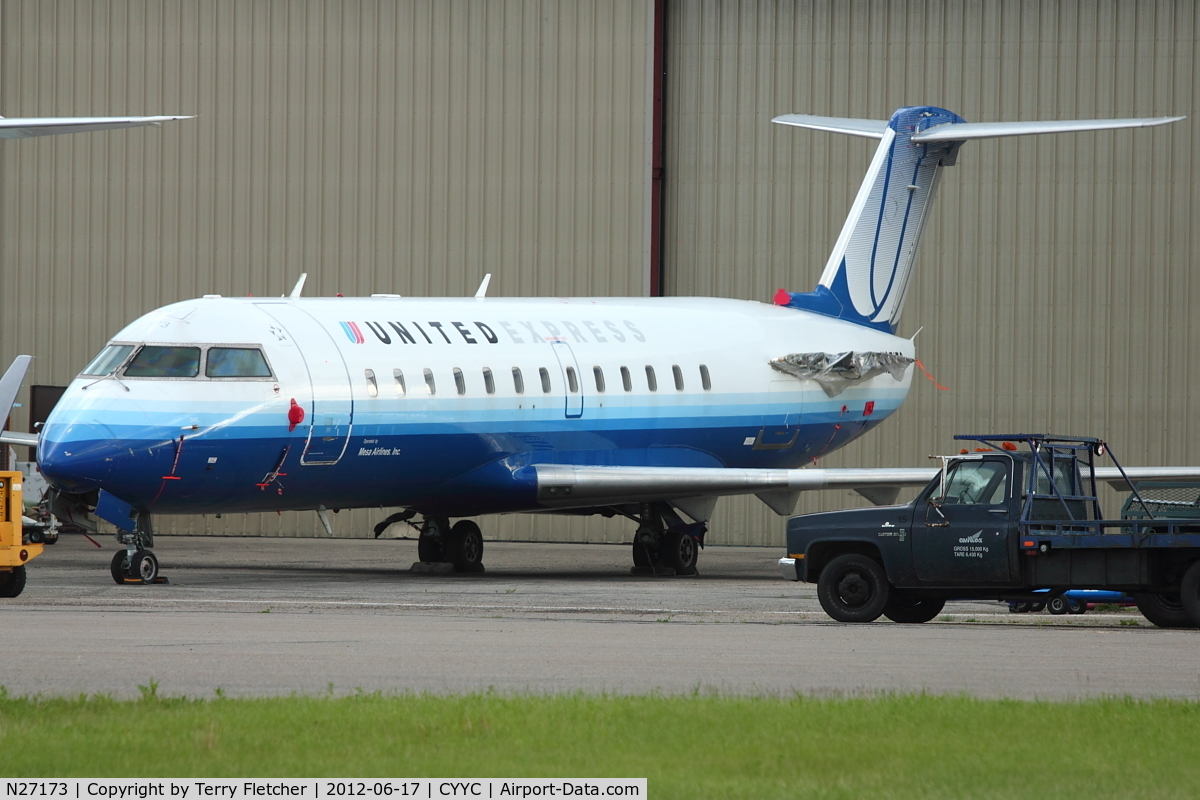 N27173, 1997 Canadair CRJ-200LR (CL-600-2B19) C/N 7173, Stored at Calgary