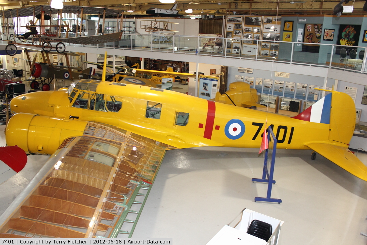 7401, Avro 652A Anson II Replica C/N From spares, At AeroSpace Museum of Calgary