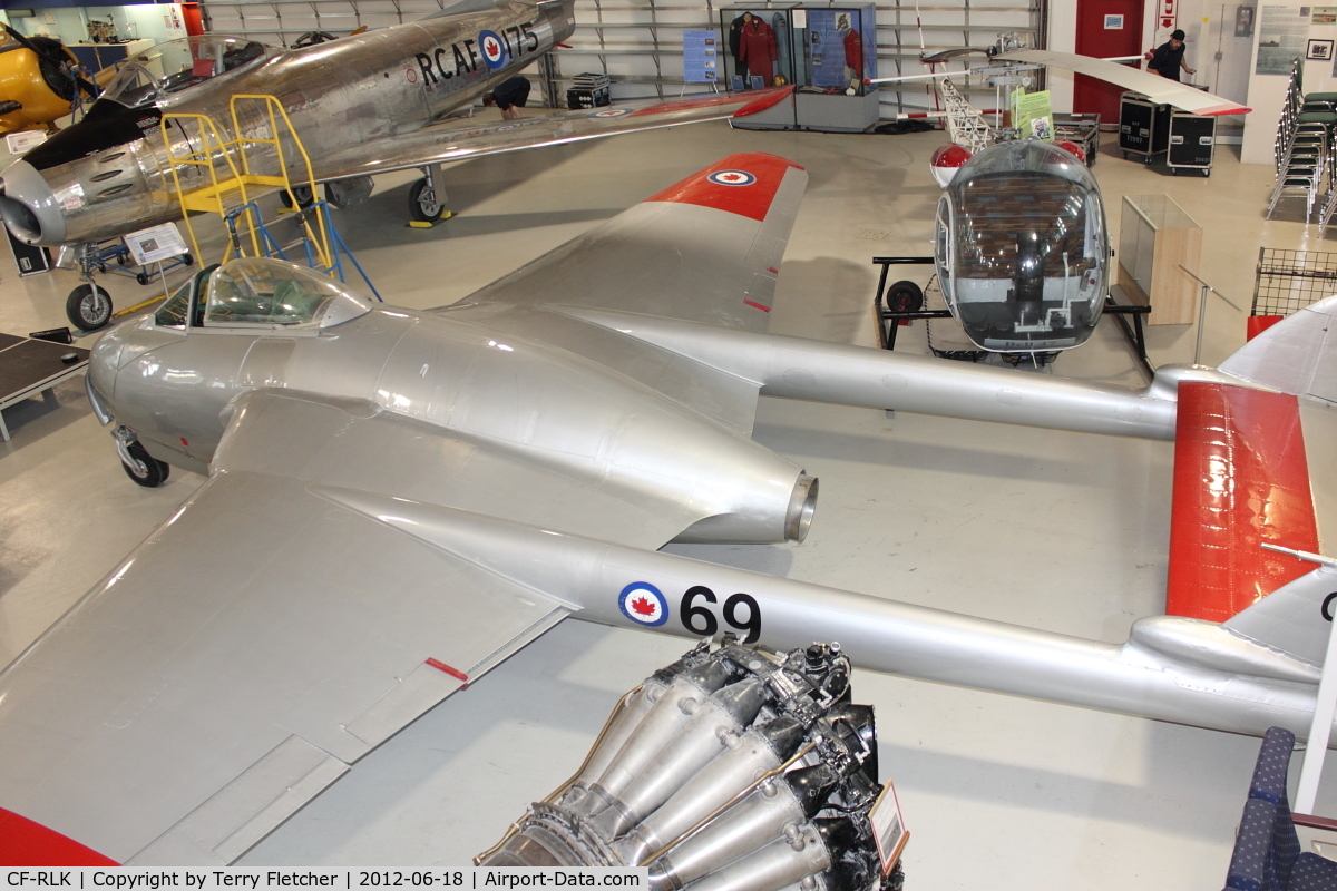 CF-RLK, De Havilland DH-100 Vampire F.3 C/N EEP42387, At AeroSpace Museum of Calgary