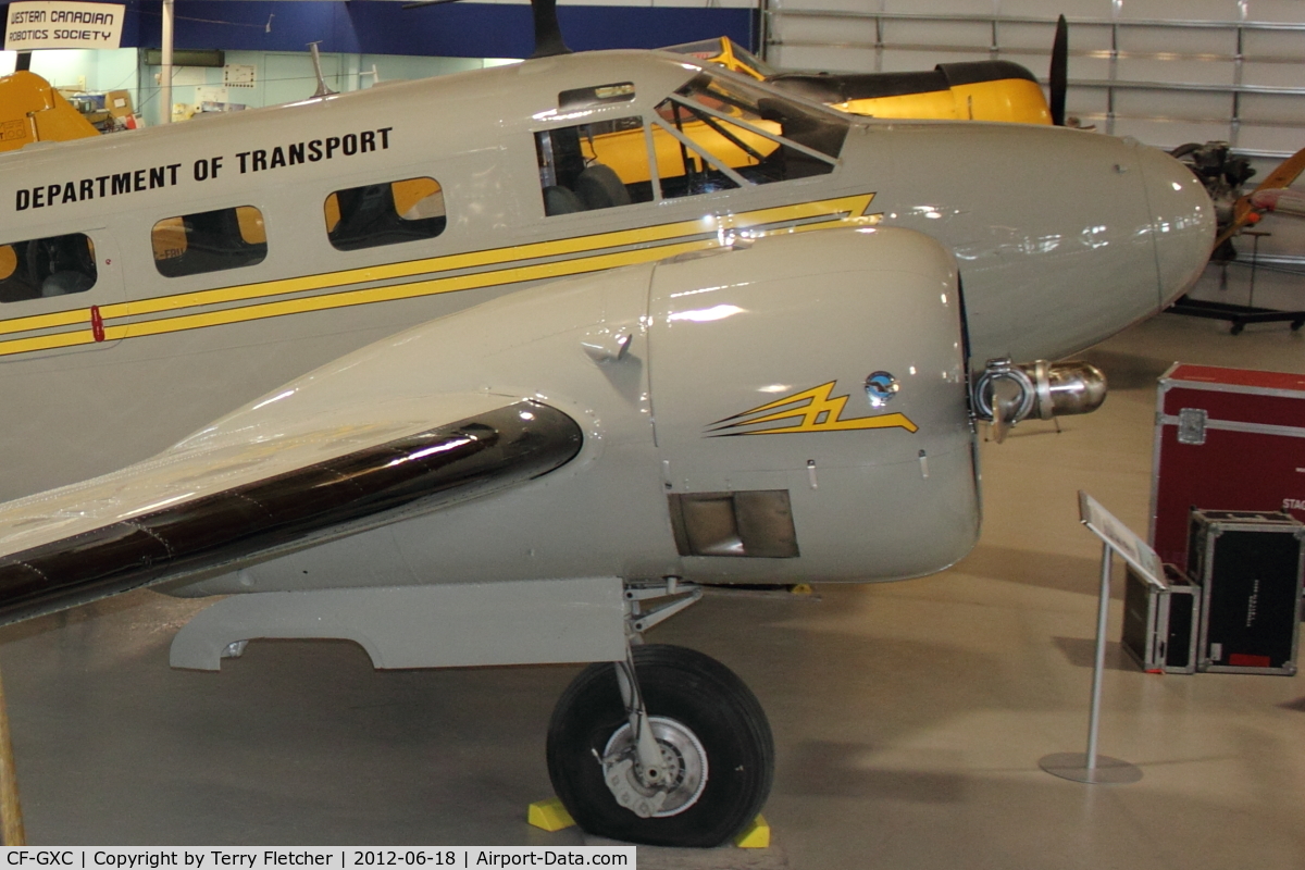 CF-GXC, Beech D18S C/N A-547, At AeroSpace Museum of Calgary