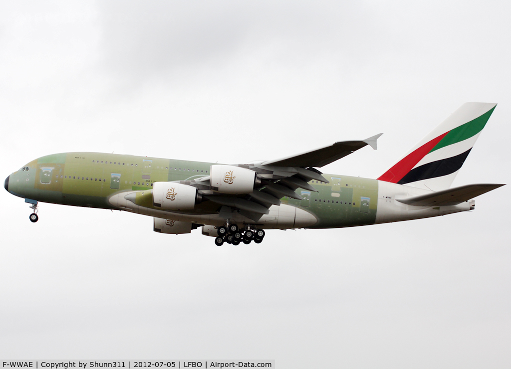 F-WWAE, 2012 Airbus A380-861 C/N 110, C/n 0110 - For Emirates as A6-EEC