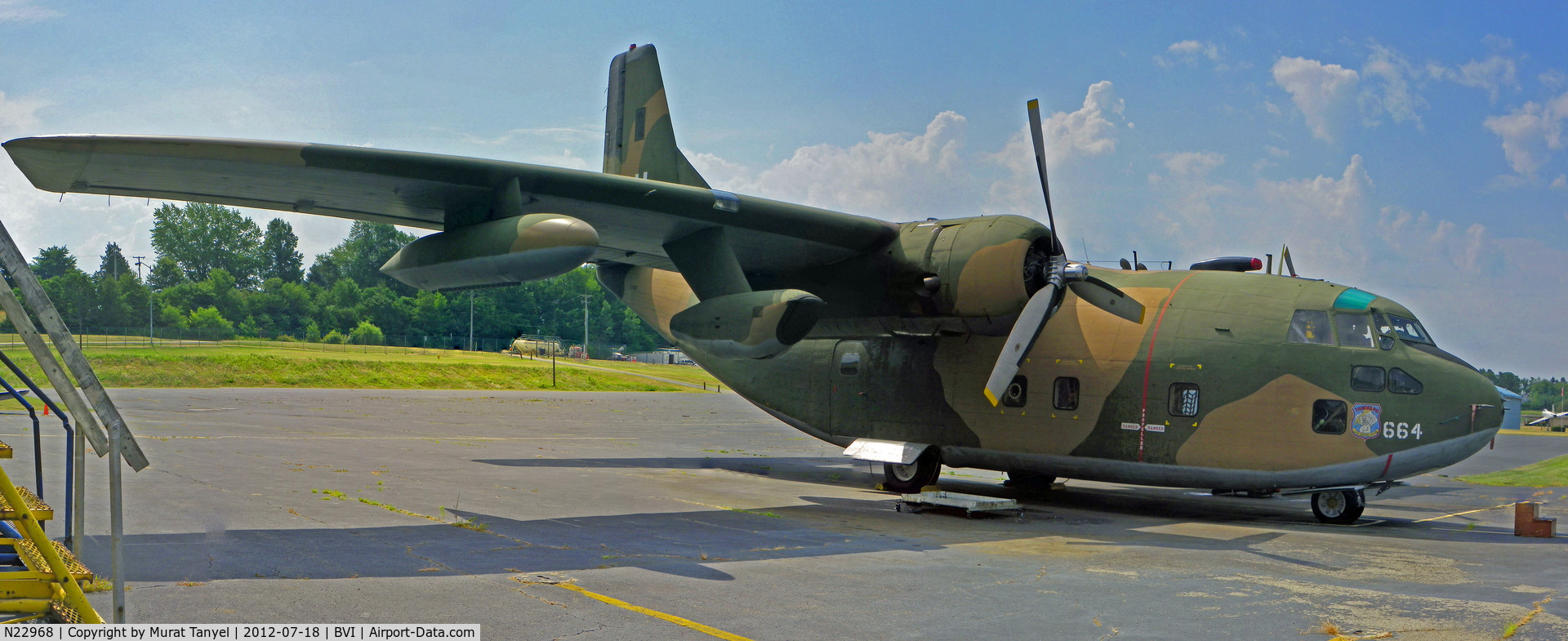 N22968, 1954 Fairchild C-123K Provider C/N 20113, A panoramic view at the Air Heritage Museum