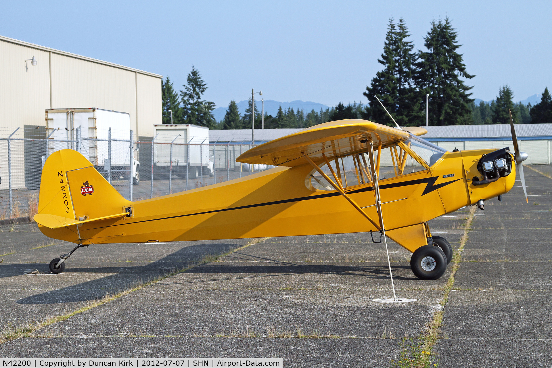 N42200, 1945 Piper J3C-65 Cub Cub C/N 14442, Surprise!  Another yellow Cub!!