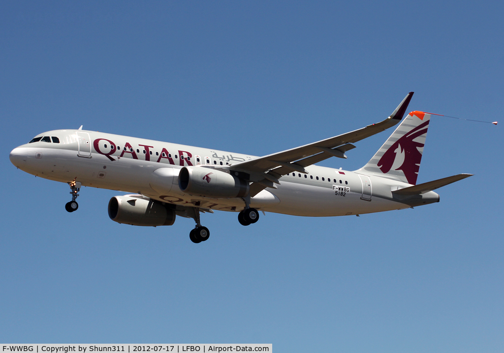 F-WWBG, 2012 Airbus A320-232 C/N 5182, C/n 5182 - To be A7-AHV - First A320 for Qatar Airways with sharklets ;)