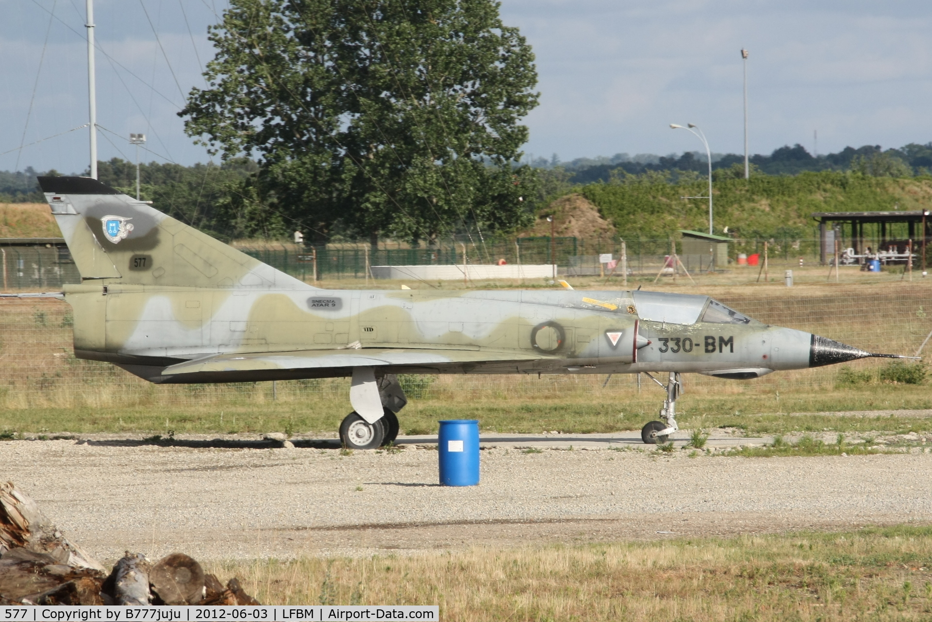 577, Dassault Mirage IIIE C/N 577, preserved at Mont de Marsan
