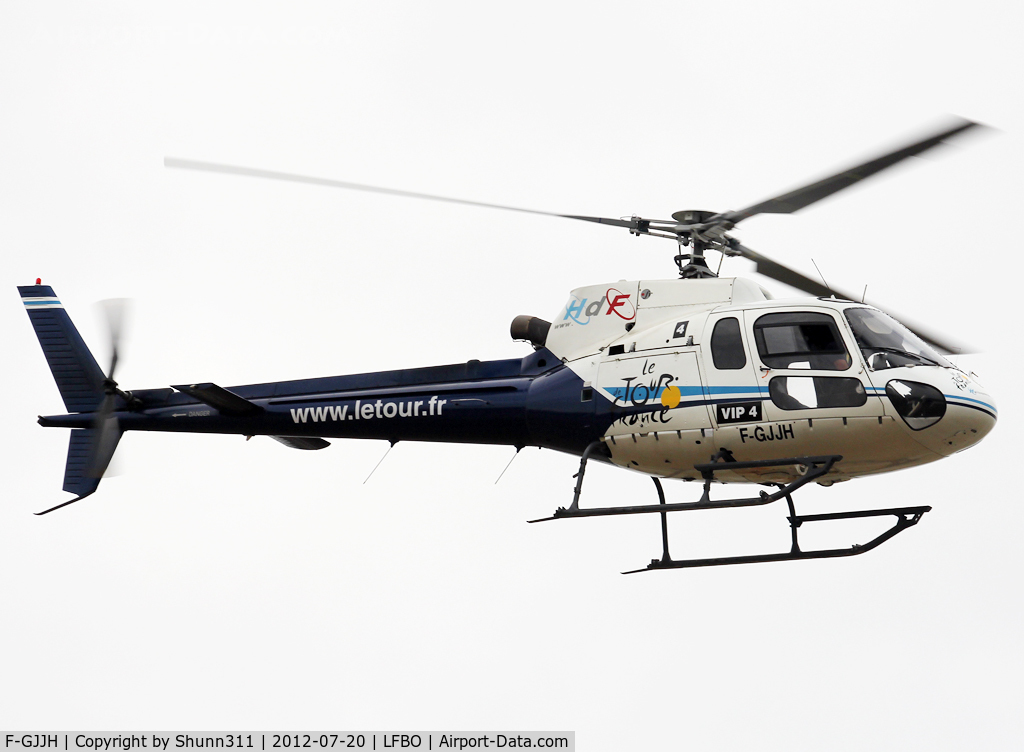 F-GJJH, Eurocopter AS-350B-2 Ecureuil Ecureuil C/N 2584, Used for 'Le Tour de France' 2012