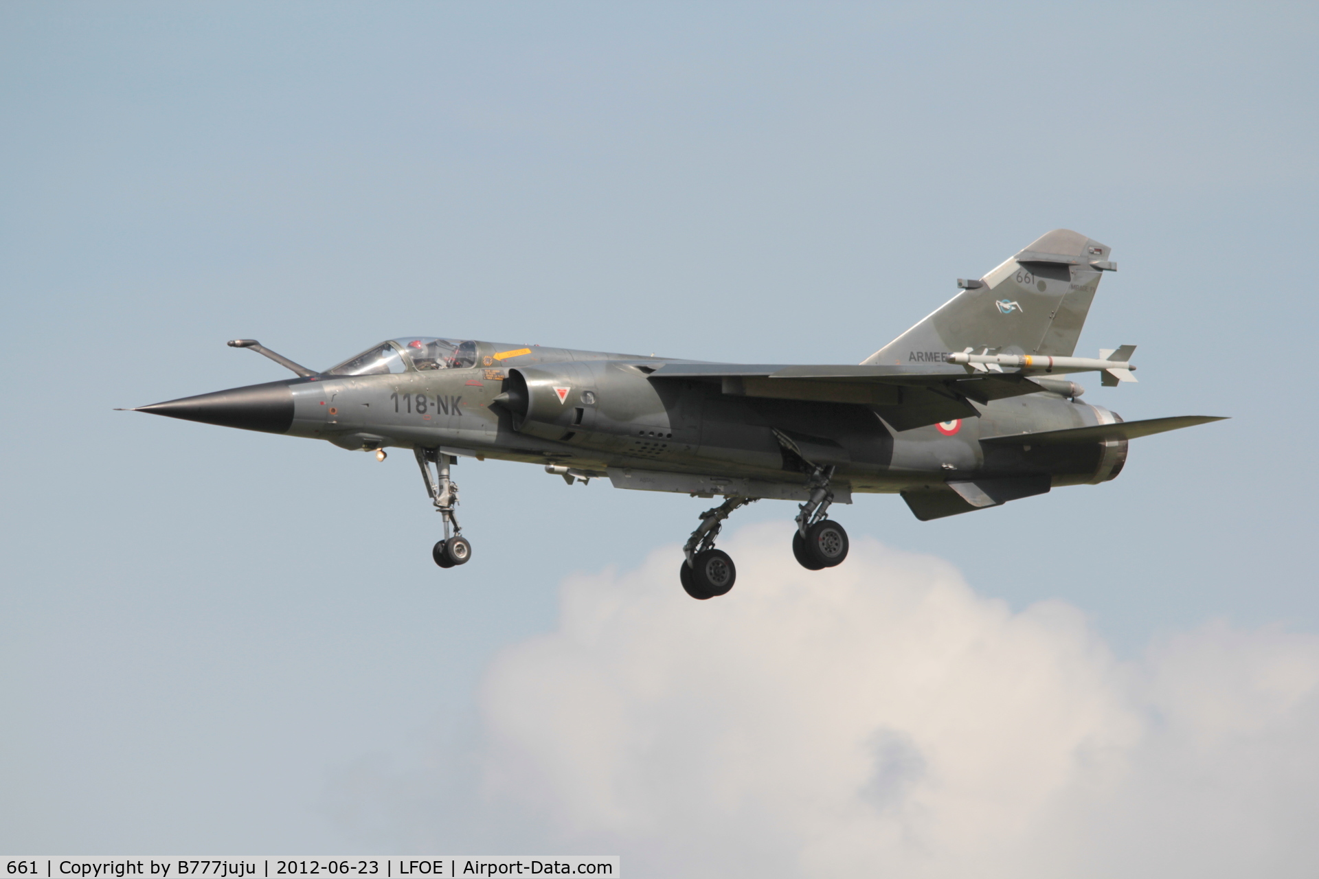 661, Dassault Mirage F.1CR C/N 661, with new military code 118-NK