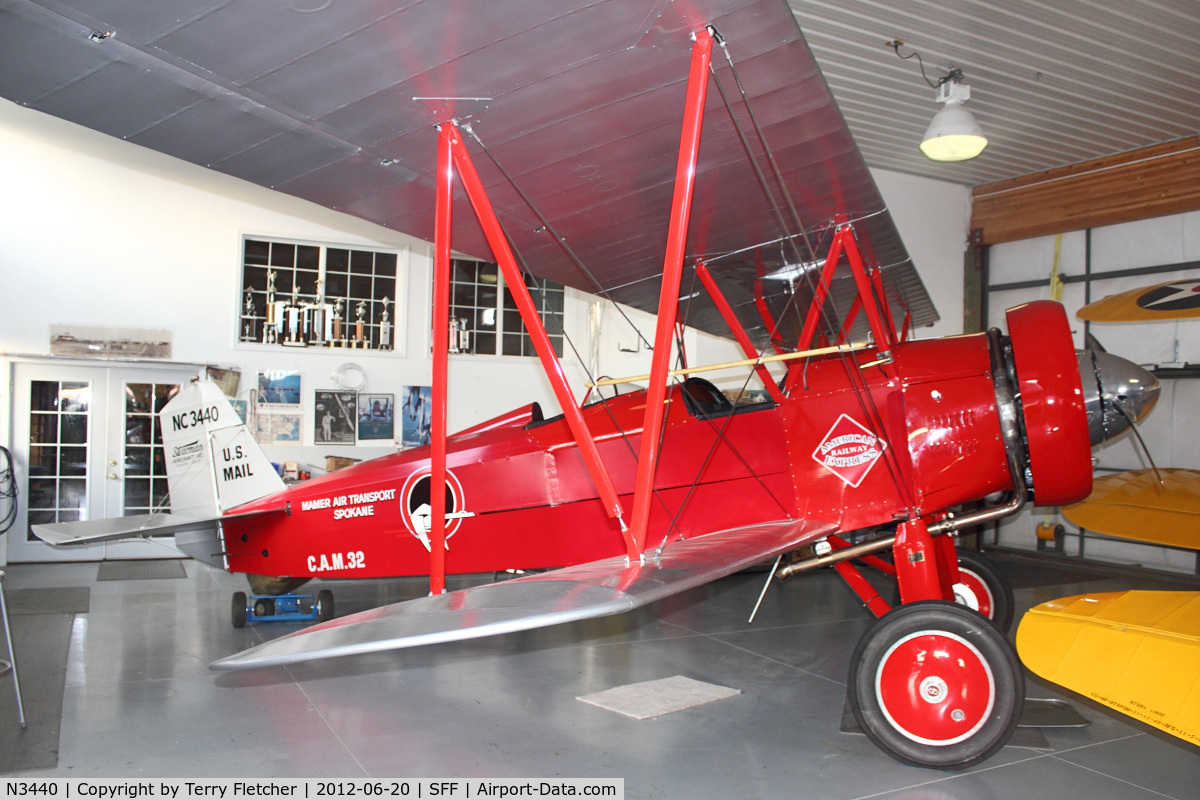 N3440, 1927 Stearman C3-B Sport Commercial C/N 104, 1927 Stearman Aircraft C3-B, c/n: 104 at Spokane Felts Field