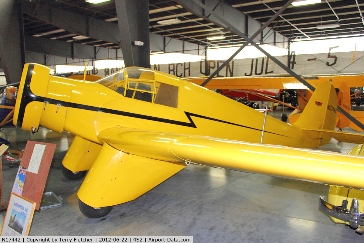 N17442, 1937 Aeronca LC C/N 2056, at Western Antique Aeroplane and Automobile Museum at Hood River, Oregon