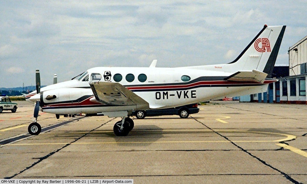 OM-VKE, 1989 Beech C90A King Air C/N LJ-1222, Seen here.
