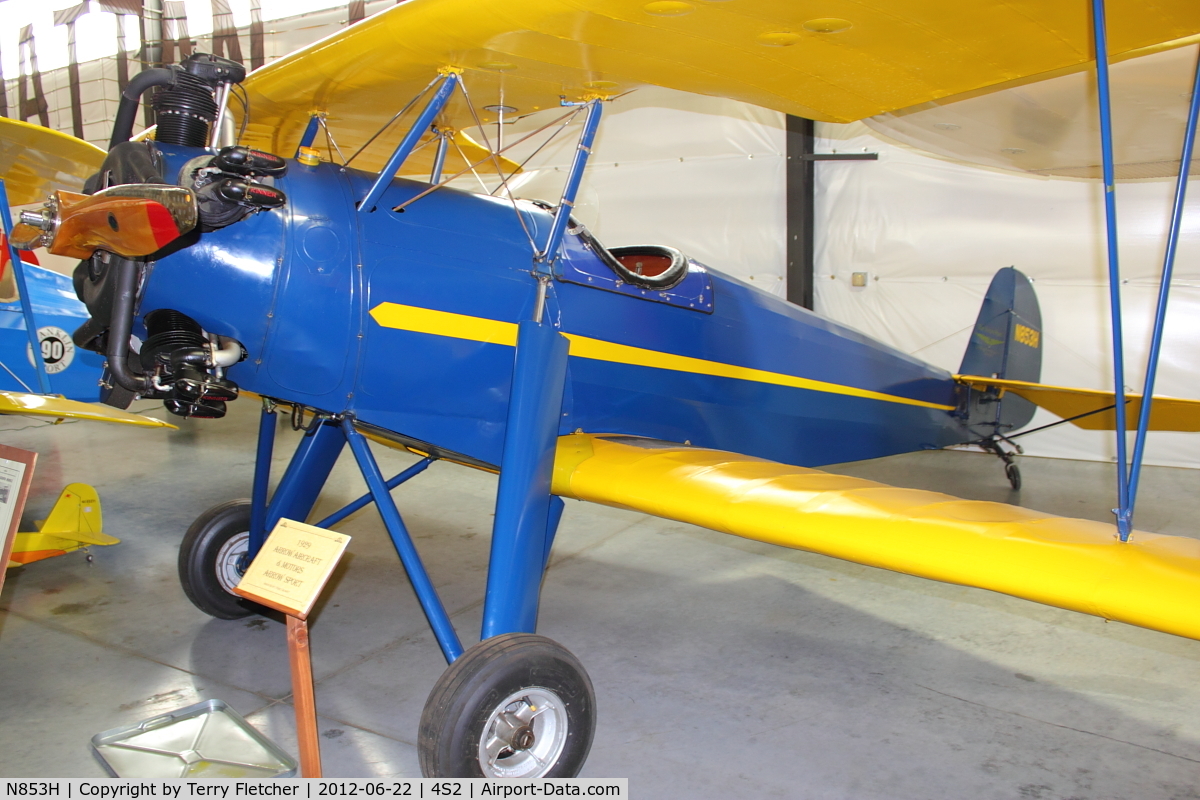 N853H, 1929 Arrow Sport A2-110 C/N 412, At Western Antique Aeroplane & Automobile Museum in Hood River , Oregon