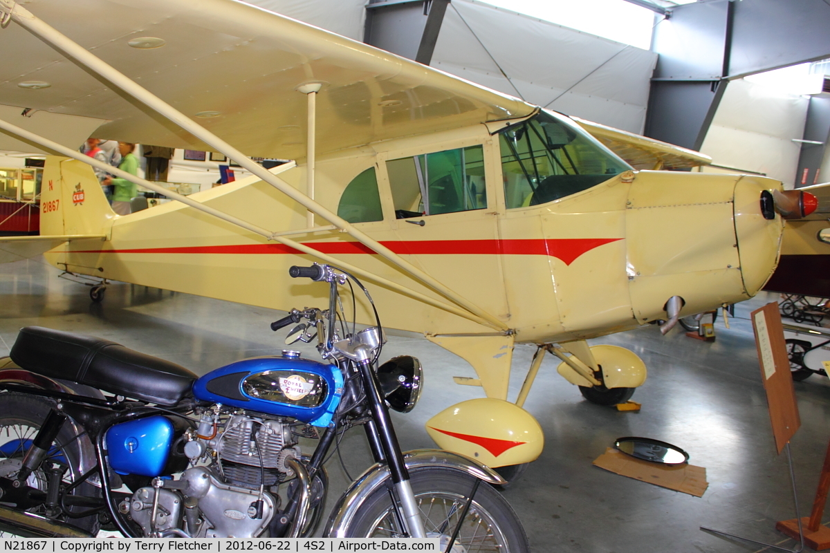 N21867, 1938 Piper J4A C/N 4-410, At Western Antique Aeroplane & Automobile Museum in Hood River , Oregon
