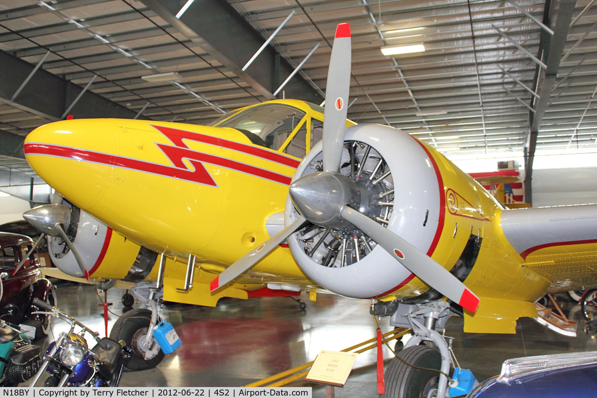 N18BY, 1957 Beech E18S C/N BA-275, At Western Antique Aeroplane & Automobile Museum in Hood River , Oregon