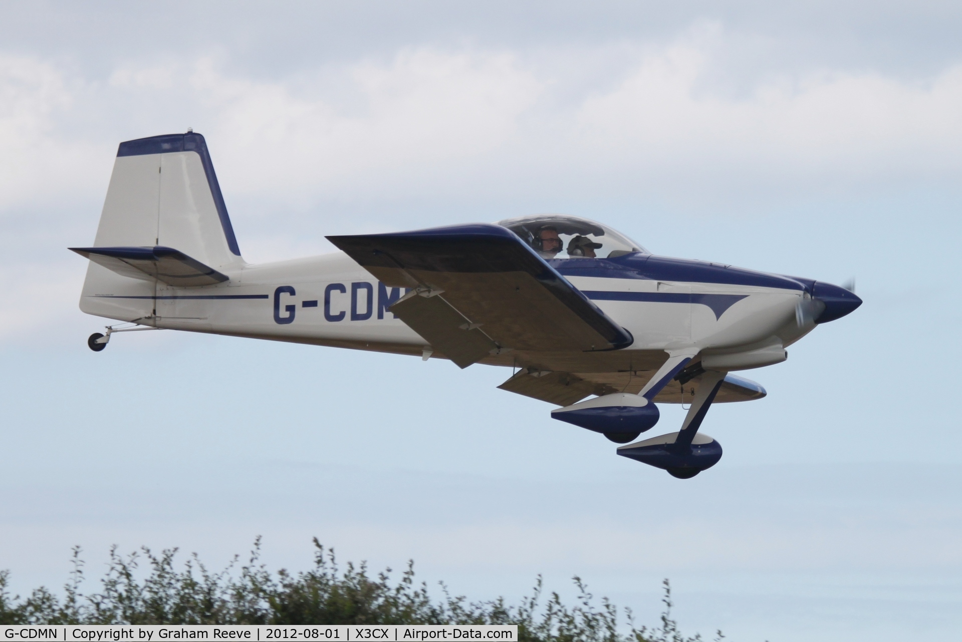 G-CDMN, 2007 Vans RV-9 C/N PFA 320-14108, About to land.