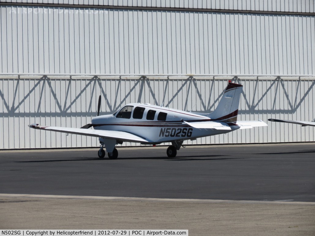 N502SG, Raytheon Aircraft Company G36 C/N E-3650, Parked at Howard Aviation