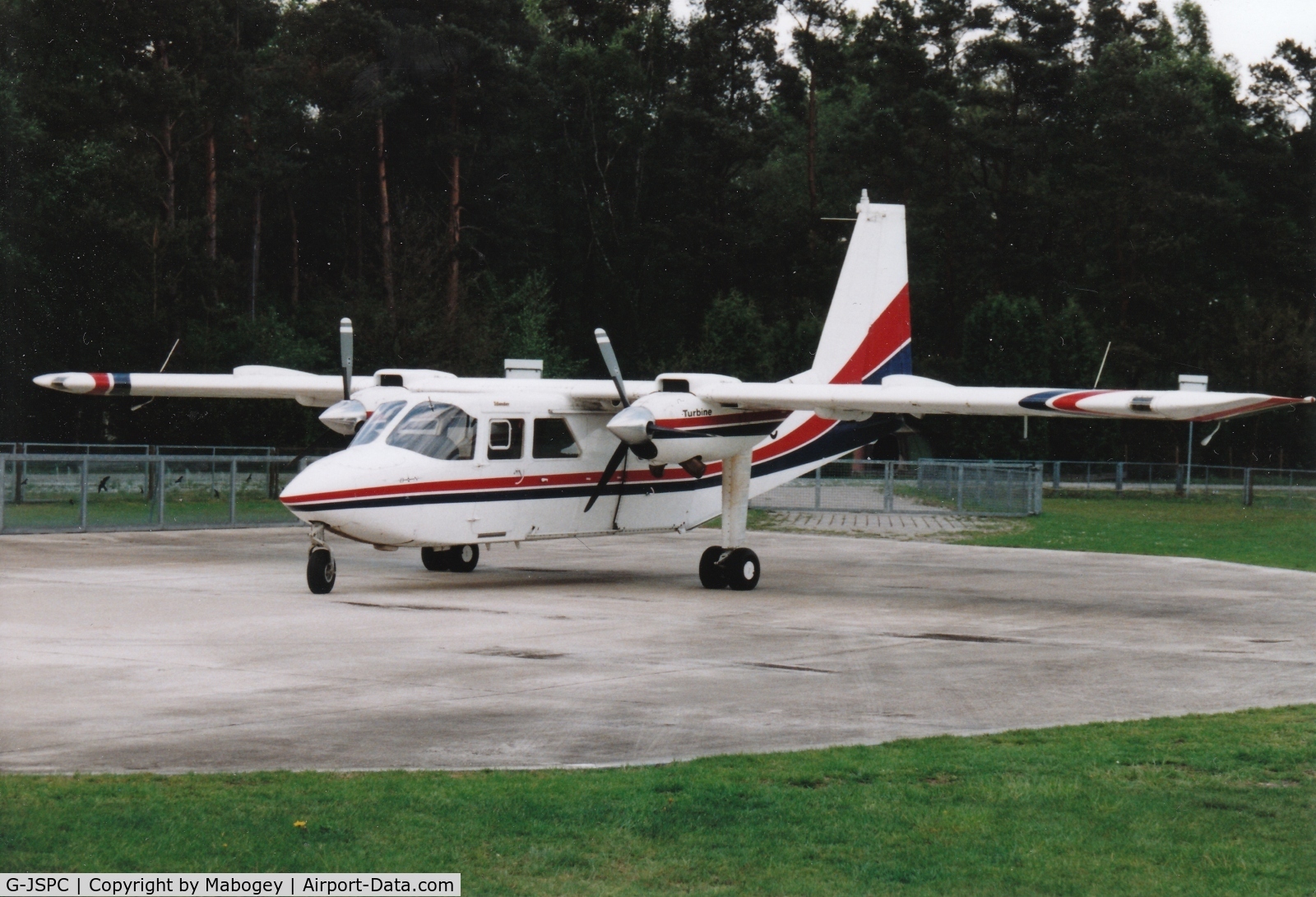 G-JSPC, 1993 Pilatus Britten-Norman BN-2T Turbine Islander C/N 2264, The G-JSPC at Badlippespringe 2004.
