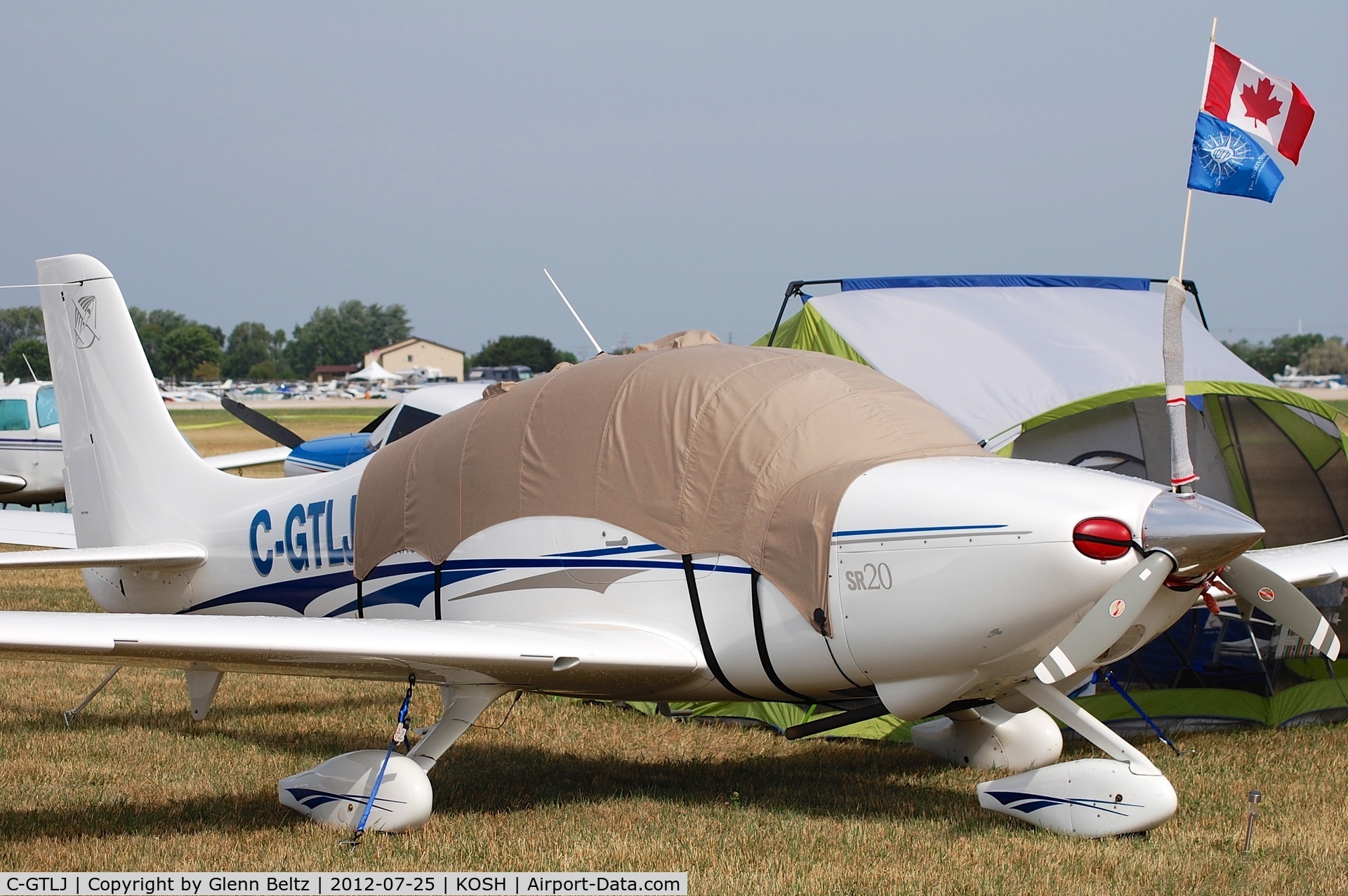 C-GTLJ, 2003 Cirrus SR20 C/N 1338, Parked at EAA Airventure/Oshkosh on 25 July 2012.