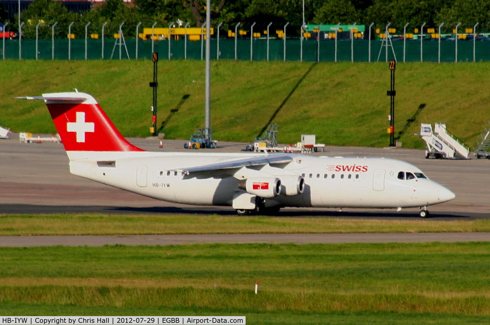 HB-IYW, 1999 British Aerospace Avro 146-RJ100 C/N E3359, Swiss