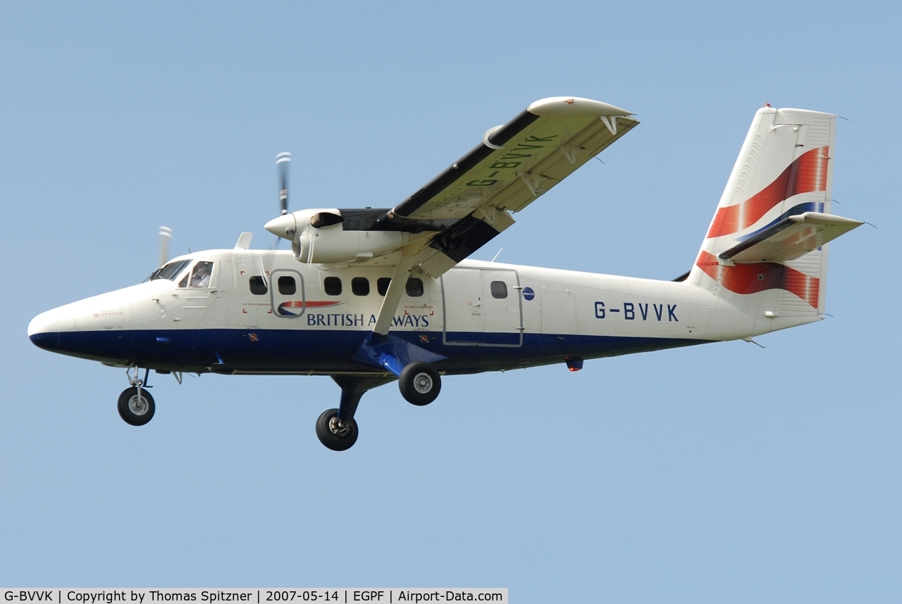 G-BVVK, 1980 De Havilland Canada DHC-6-310 Twin Otter C/N 666, op. by Loganair.