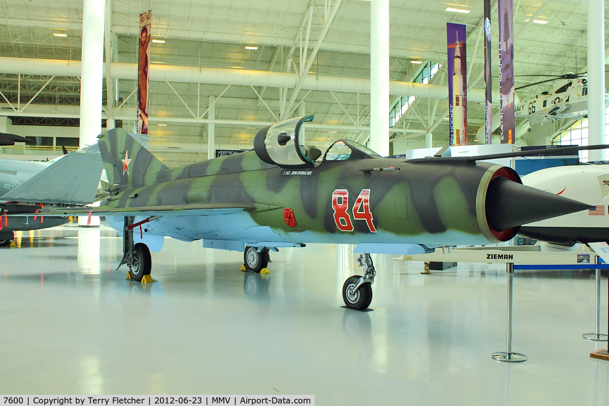 7600, 1975 Mikoyan-Gurevich MiG-21MF C/N 96007600, At Evergreen Air and Space Museum