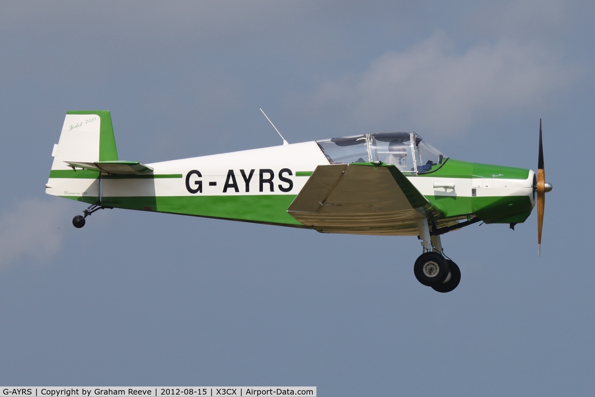 G-AYRS, 1964 Wassmer (Jodel) D-120 Paris-Nice C/N 255, About to land.