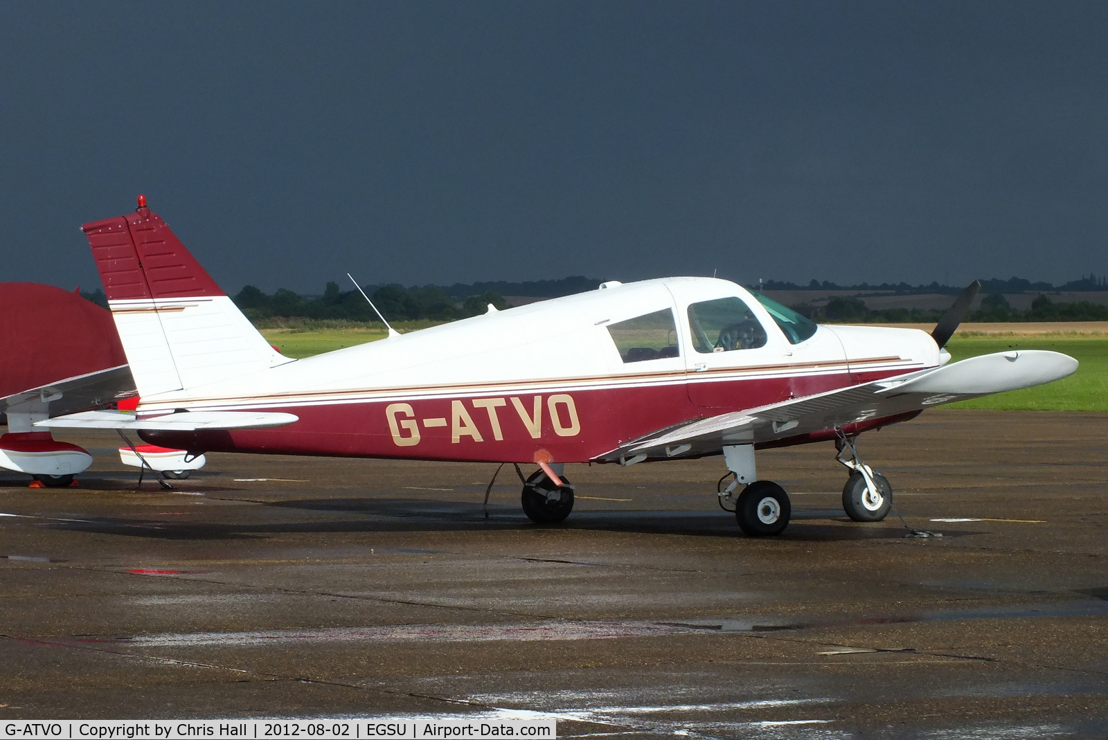 G-ATVO, 1966 Piper PA-28-140 Cherokee C/N 28-22020, on the apron at Duxford